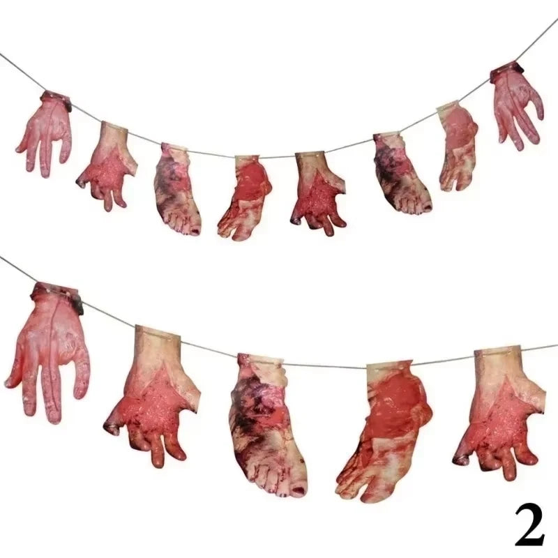 Halloween Horror Bloody Weapon Garland – Spooky Party Banner & Haunted House Decor