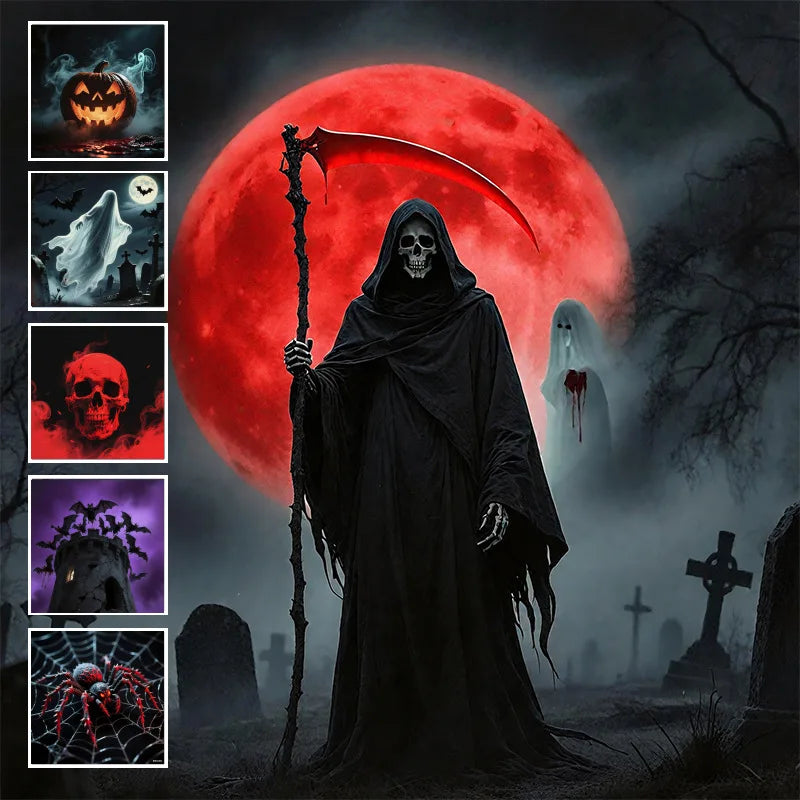 👻 Halloween Ghost & Skull Projector Night Light