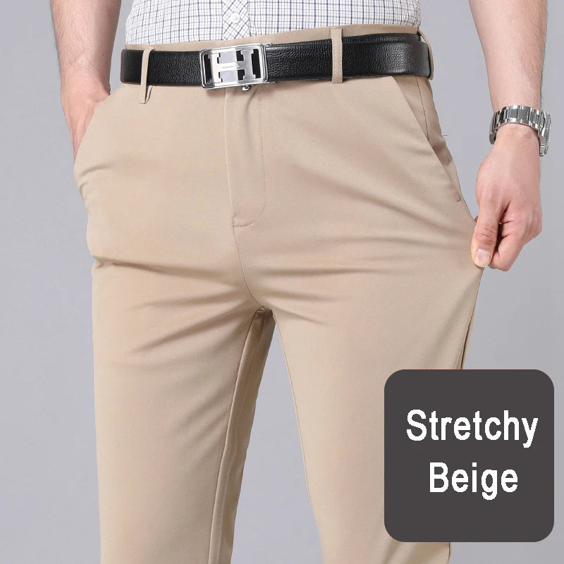 Men’s Stretch Performance Pants – Smart Casual Work Trousers 👖