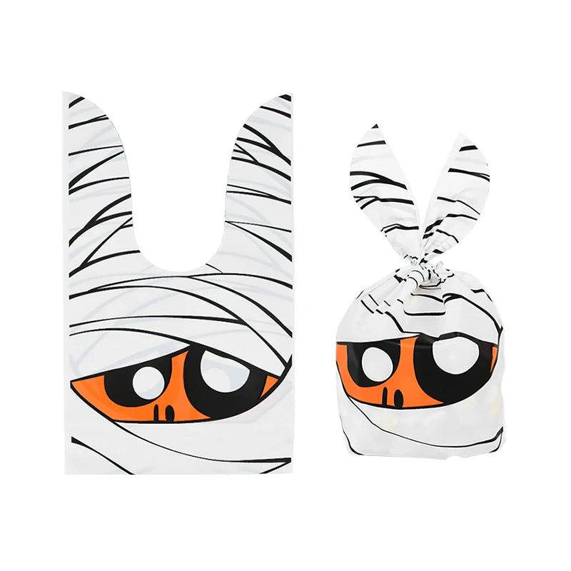 Halloween Pumpkin Bunny Ear Candy Bags