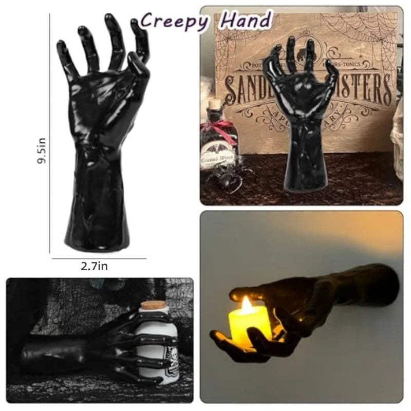 Creepy Hand Wall Candle Holder – Gothic Horror Halloween Decor