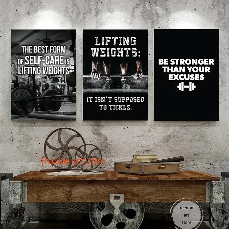 Men’s Muscle & Strength Gym Wall Art Poster 💪🏋️